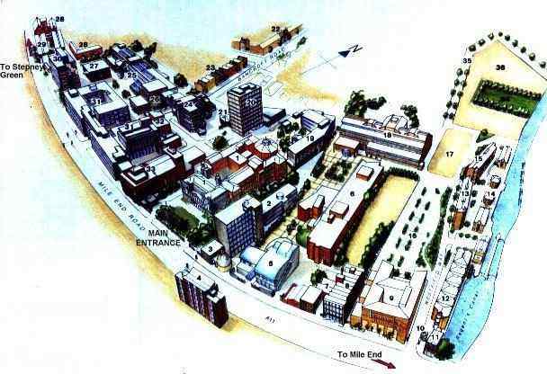 Queen Mary Campus Map Qmw: Mile End Campus Map