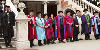 Staff at this year's graduation