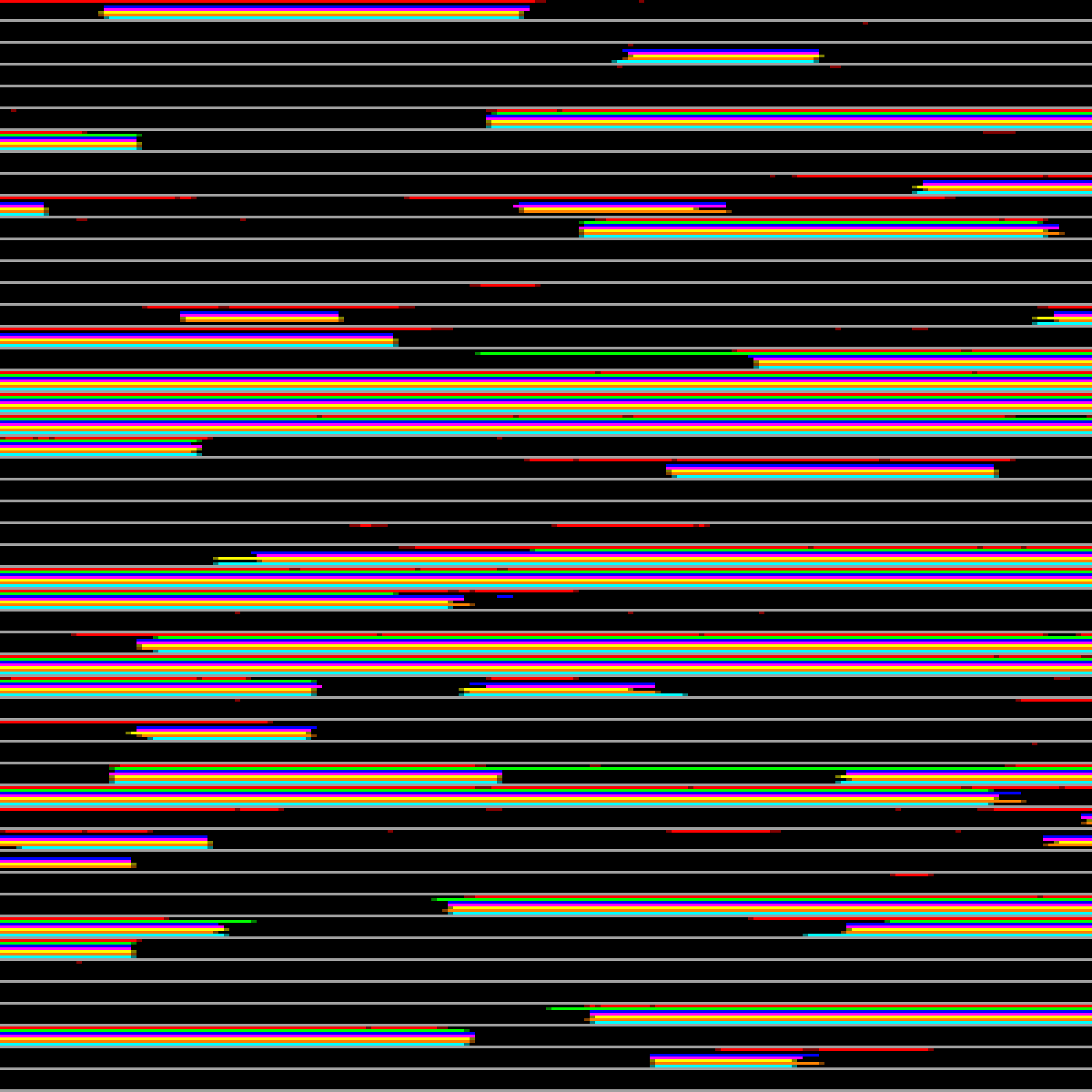 Color-coded raster scan image of true and decoded paths